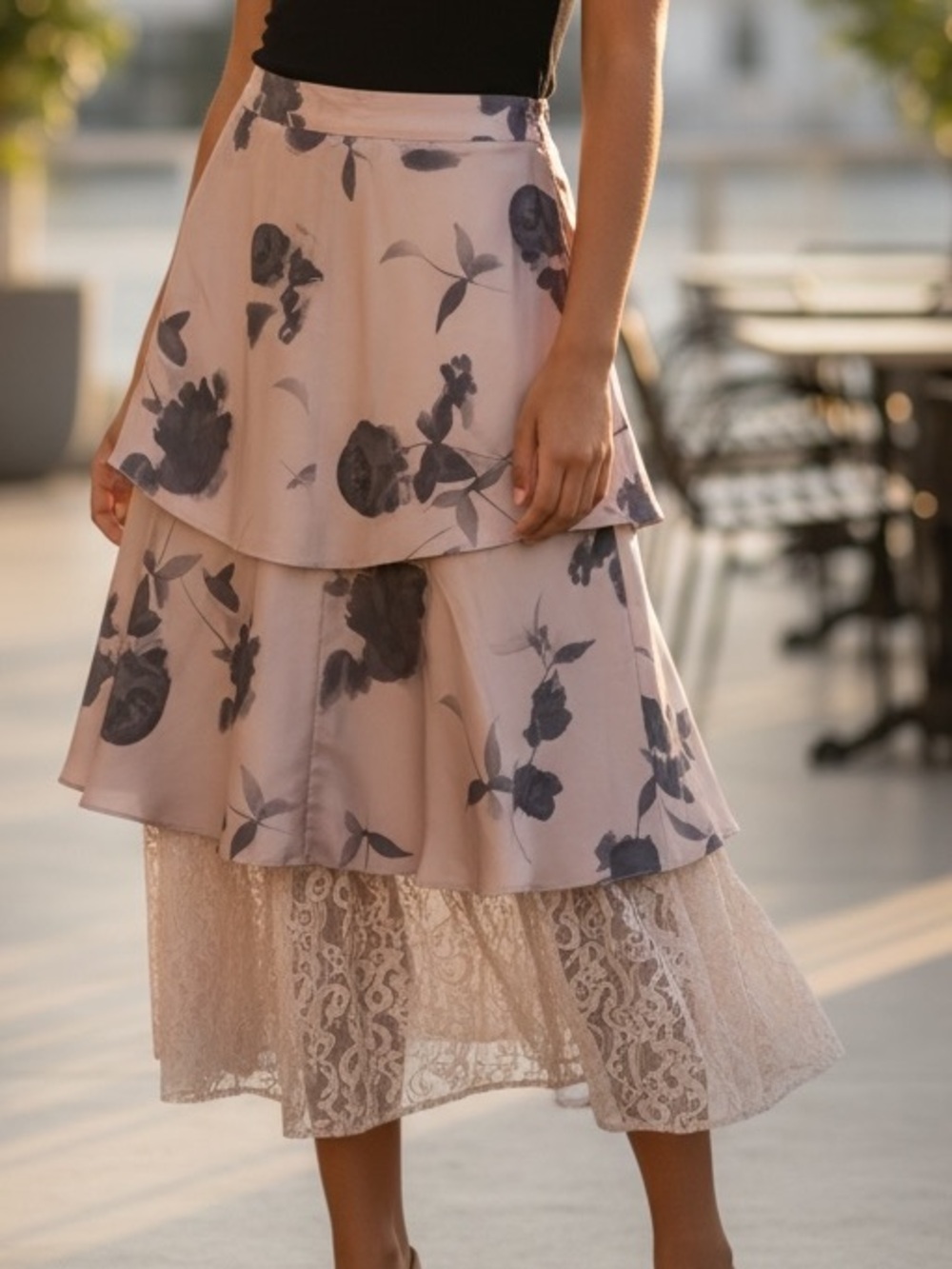 ASOS Blush and Purple High-Low Skirt